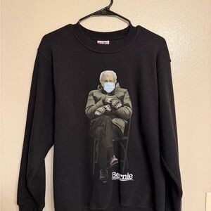 Bernie Sanders Meme Crewneck Black Sweater